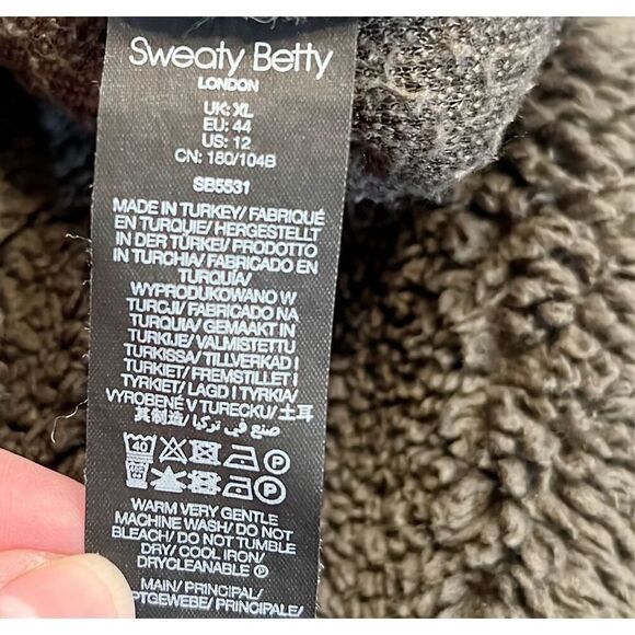 Sweaty Betty Women's Sherpa Half Zip Long Sleeve Sweatshirt Mountain Green Size - Picture 6 of 9